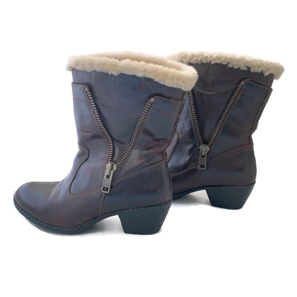 Born Danila Shearling Lined Ankle Boots Size 8